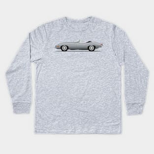 Jaguar E Type Roadster Mist Grey Kids Long Sleeve T-Shirt